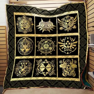 Legend Of Zelda Symbols Quilt For Fans  Quilt